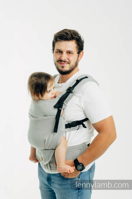 LennyUpGrade PRO - ρυθμιζόμενο μάρσιπο, Μέγεθος Κανονικό, LITTLE HERRINGBONE - GREY  #babywearing