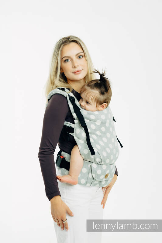 LennyUpGrade PRO Carrier, Standard Size, jacquard weave 100% cotton - POLKA DOTS - PLOP #babywearing