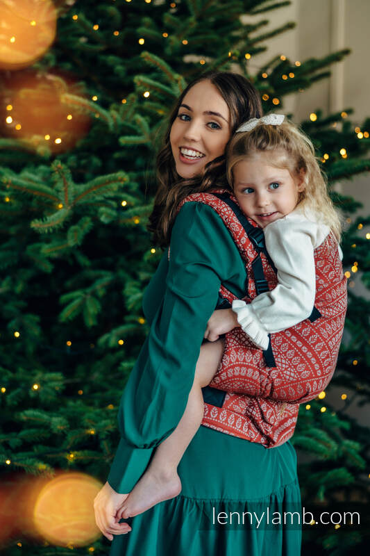 LennyPreschool Carrier, Preschool Size, jacquard weave (100% cotton) - PEACOCK'S TAIL - HOLIDAY #babywearing