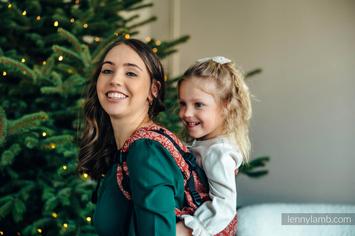 LennyPreschool Carrier, Preschool Size, jacquard weave (100% cotton) - PEACOCK'S TAIL - HOLIDAY #babywearing