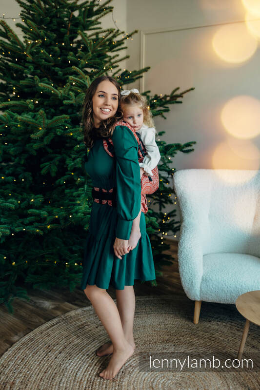 LennyPreschool Carrier, Preschool Size, jacquard weave (100% cotton) - PEACOCK'S TAIL - HOLIDAY #babywearing