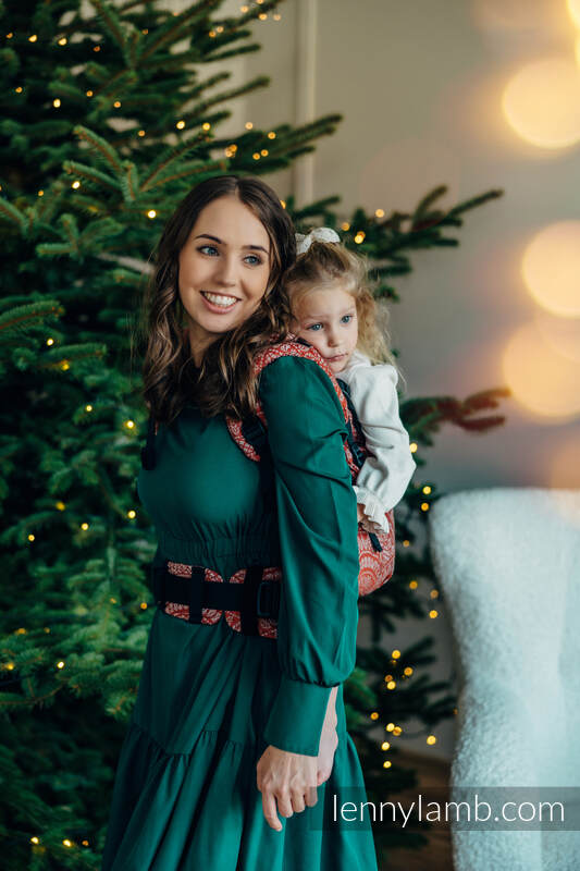 LennyPreschool Carrier, Preschool Size, jacquard weave (100% cotton) - PEACOCK'S TAIL - HOLIDAY #babywearing