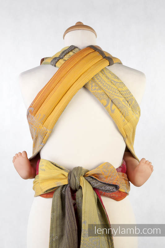 Mei Tai carrier Mini with hood/ jacquard twill / 100% cotton /  ROYAL INDIAN PEACOCK #babywearing
