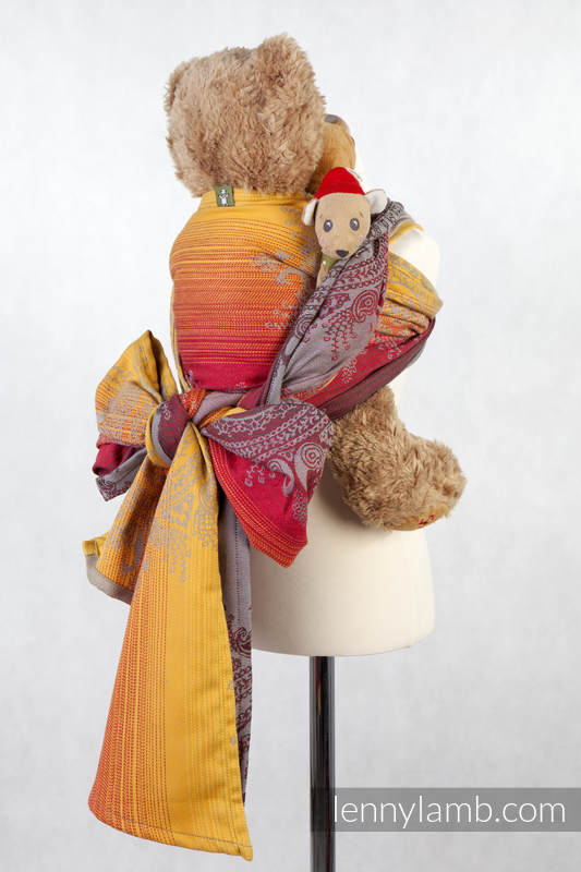 Żakardowa chusta dla lalek, 100% bawełna - KRÓLEWSKI PAW INDYJSKI #babywearing