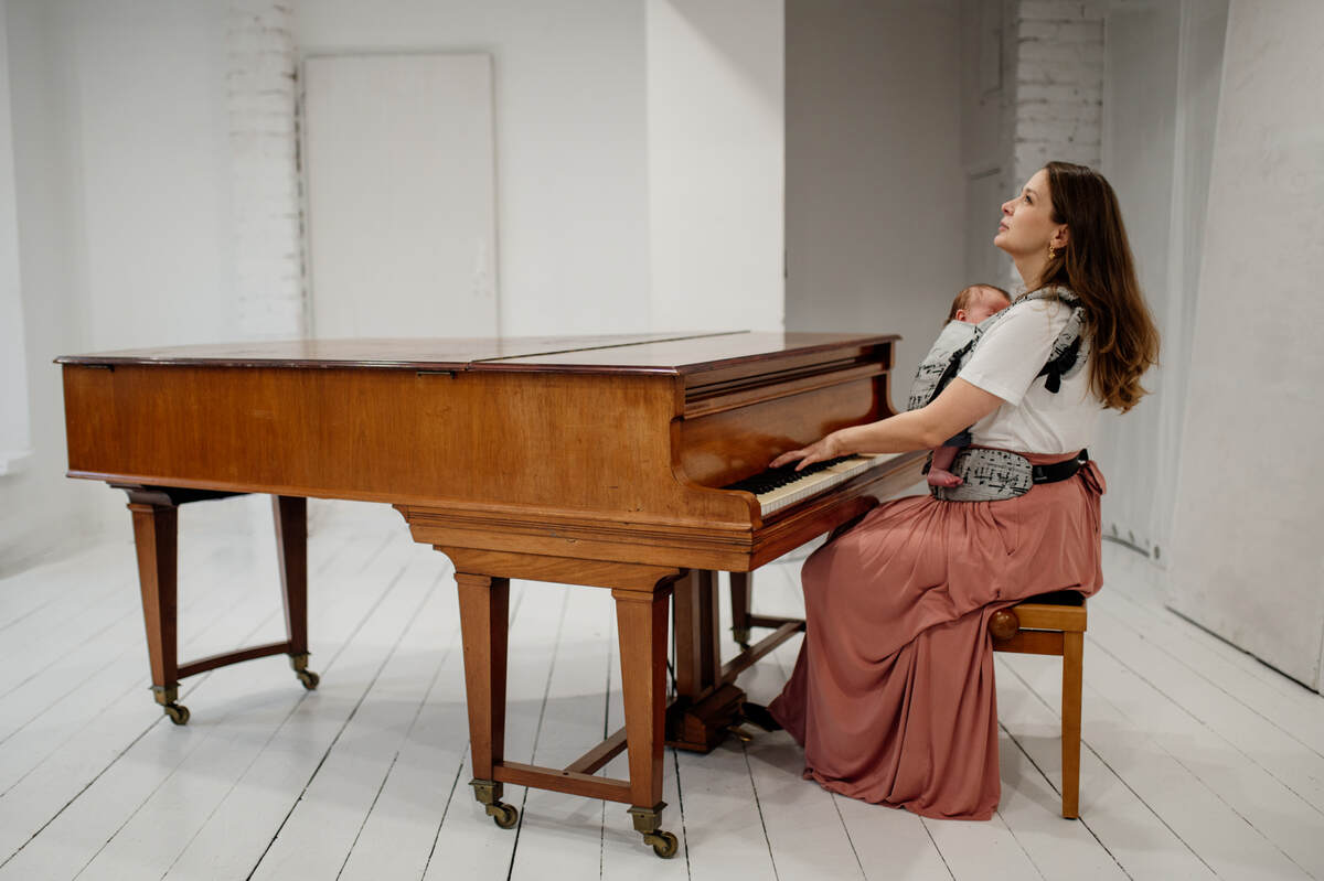 Nosidełko LennyLight z tkaniny żakardowej 100% bawełna , rozmiar standard - MELODY - POLONAISE #babywearing