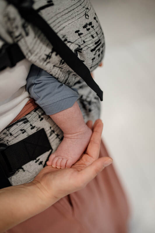 Nosidełko LennyLight z tkaniny żakardowej 100% bawełna , rozmiar standard - MELODY - POLONAISE #babywearing