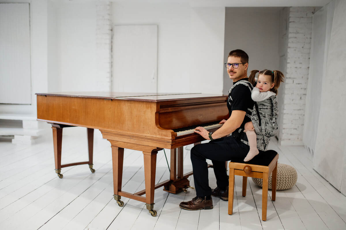 Nosidełko LennyPreschool  z tkaniny żakardowej 100% bawełna, rozmiar preschool - MELODY - POLONAISE #babywearing