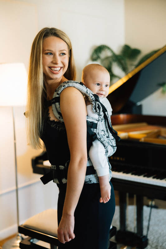 Nosidełko LennyUpGrade PRO  z tkaniny żakardowej 100% bawełna , rozmiar standard - MELODY - POLONAISE #babywearing