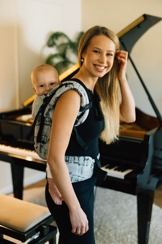 Nosidełko LennyUpGrade PRO  z tkaniny żakardowej 100% bawełna , rozmiar standard - MELODY - POLONAISE #babywearing