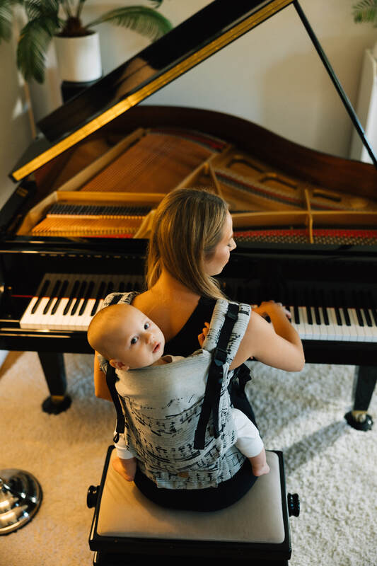 Nosidełko LennyUpGrade PRO  z tkaniny żakardowej 100% bawełna , rozmiar standard - MELODY - POLONAISE #babywearing