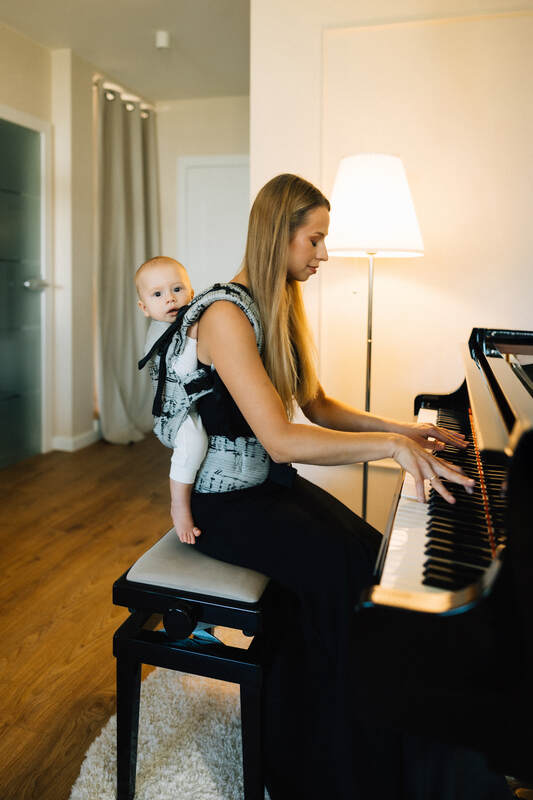 Nosidełko LennyUpGrade PRO  z tkaniny żakardowej 100% bawełna , rozmiar standard - MELODY - POLONAISE #babywearing