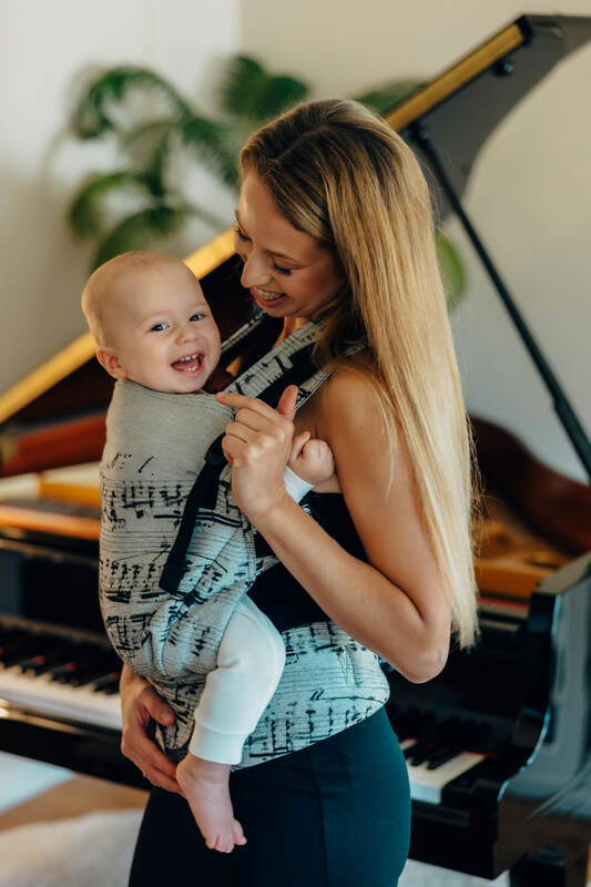 Nosidełko LennyUpGrade PRO  z tkaniny żakardowej 100% bawełna , rozmiar standard - MELODY - POLONAISE #babywearing