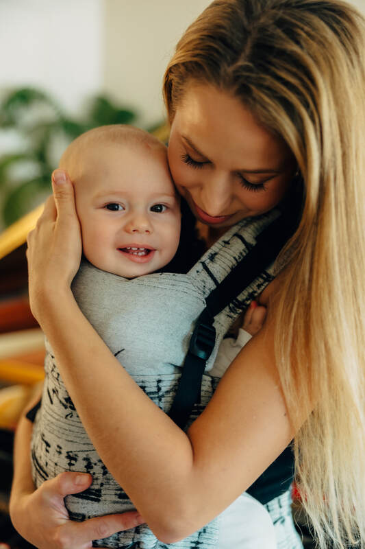 Nosidełko LennyUpGrade PRO  z tkaniny żakardowej 100% bawełna , rozmiar standard - MELODY - POLONAISE #babywearing