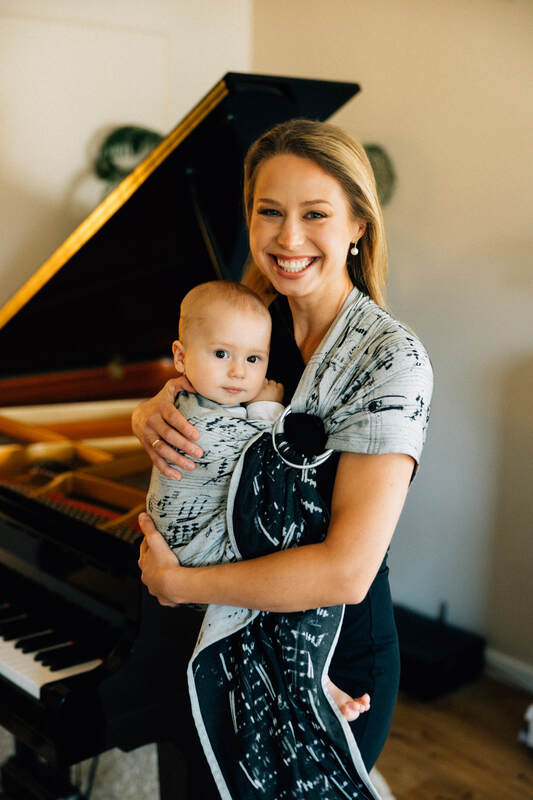 Żakardowa chusta kółkowa do noszenia dzieci, (100% bawełna), ramię bez zakładek - MELODY - POLONAISE - standard 1.8m #babywearing