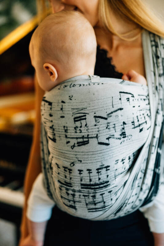 Żakardowa chusta do noszenia dzieci, 100% bawełna - MELODY - POLONAISE - rozmiar XS #babywearing