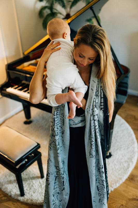 Żakardowa chusta do noszenia dzieci, 100% bawełna - MELODY - POLONAISE - rozmiar XS #babywearing