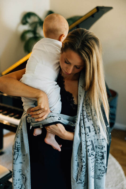 Żakardowa chusta do noszenia dzieci, 100% bawełna - MELODY - POLONAISE - rozmiar S #babywearing