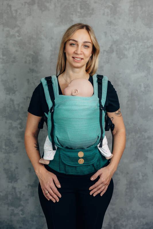 LennyUpGradee PRO - verstelbare draagzak, Maat Standaard, LITTLE HERRINGBONE  #babywearing