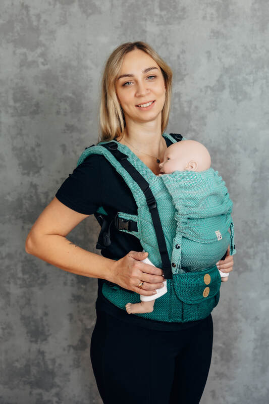 LennyUpGradee PRO - verstelbare draagzak, Maat Standaard, LITTLE HERRINGBONE  #babywearing