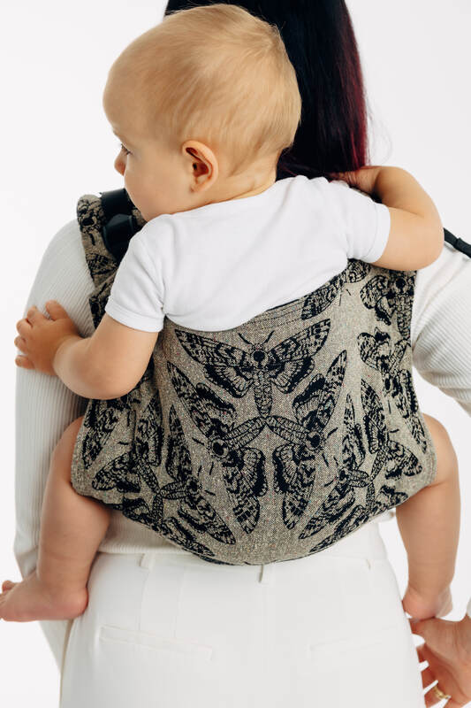 Lenny Buckle Onbuhimo PRO baby carrier, toddler size, jacquard weave (65% cotton 35% silkk) - QUEEN OF THE NIGHT - PAMINA #babywearing