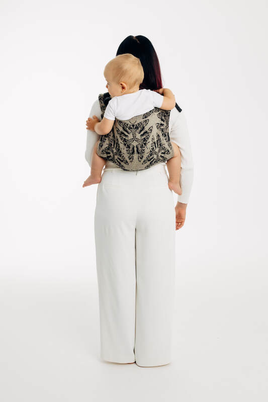 Lenny Buckle Onbuhimo PRO baby carrier, toddler size, jacquard weave (65% cotton 35% silkk) - QUEEN OF THE NIGHT - PAMINA #babywearing