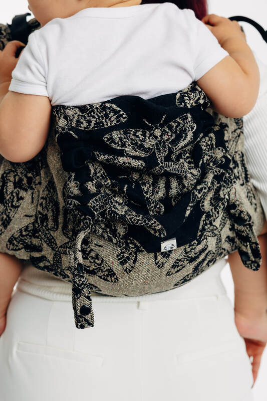 Lenny Buckle Onbuhimo PRO baby carrier, toddler size, jacquard weave (65% cotton 35% silkk) - QUEEN OF THE NIGHT - PAMINA #babywearing