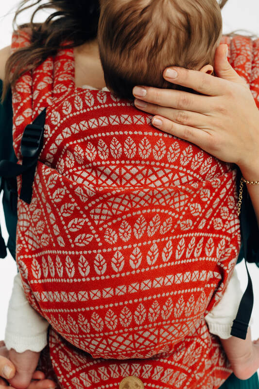 LennyLight Carrier, Standard Size, jacquard weave 100% cotton - PEACOCK'S TAIL - HOLIDAY #babywearing