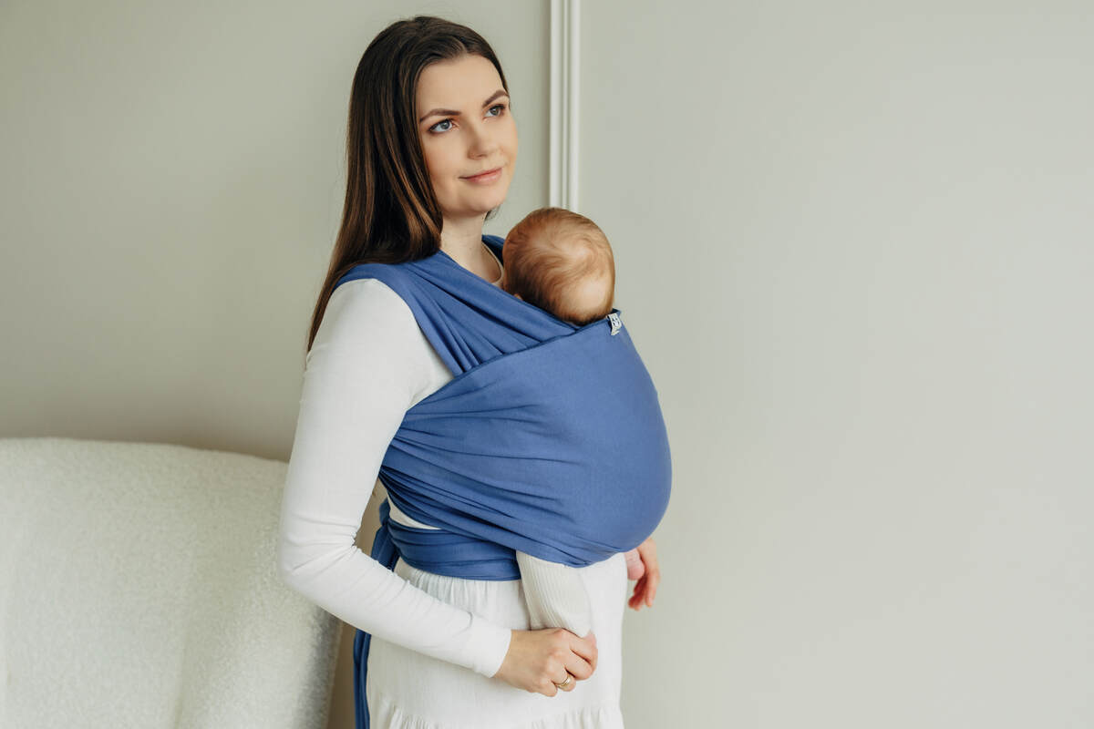 Stretchy/Elastic Baby Wrap - Lapis Lazuli - standard size 5.0 m #babywearing