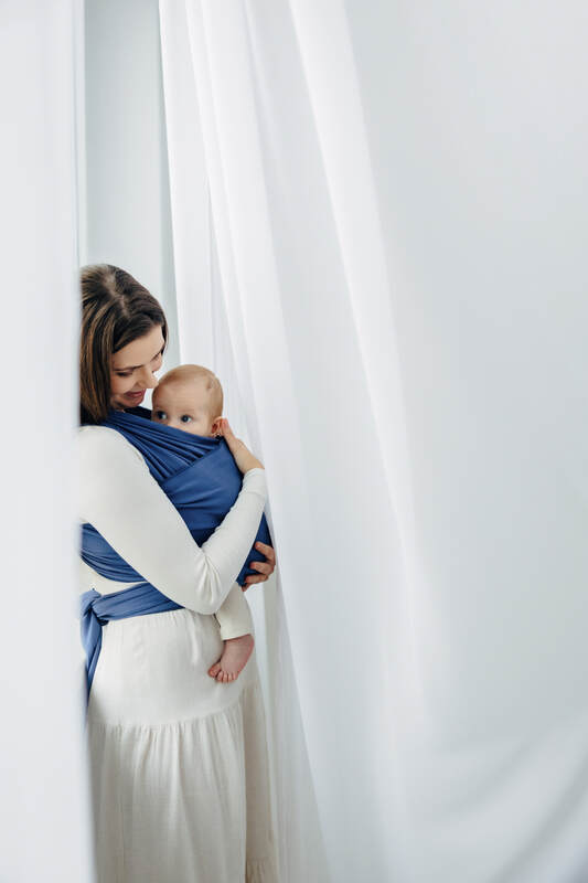 Stretchy/Elastic Baby Wrap - Lapis Lazuli - standard size 5.0 m #babywearing