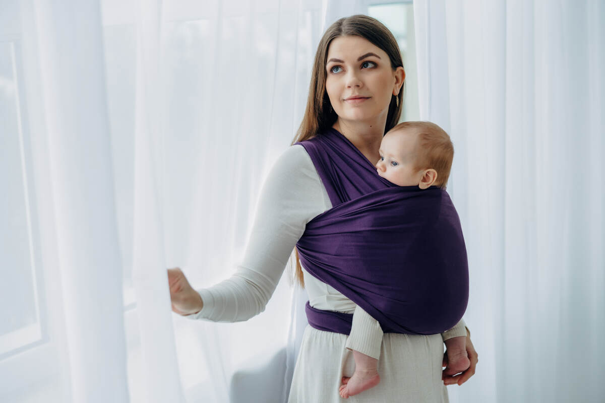 Chusta do noszenia dzieci, elastyczna - Sugilit - rozmiar standardowy 5.0 m (drugi gatunek) #babywearing