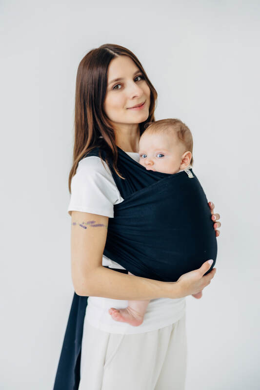 Stretchy/Elastic Baby Sling - Black - standard size 5.0 m (grade B) #babywearing