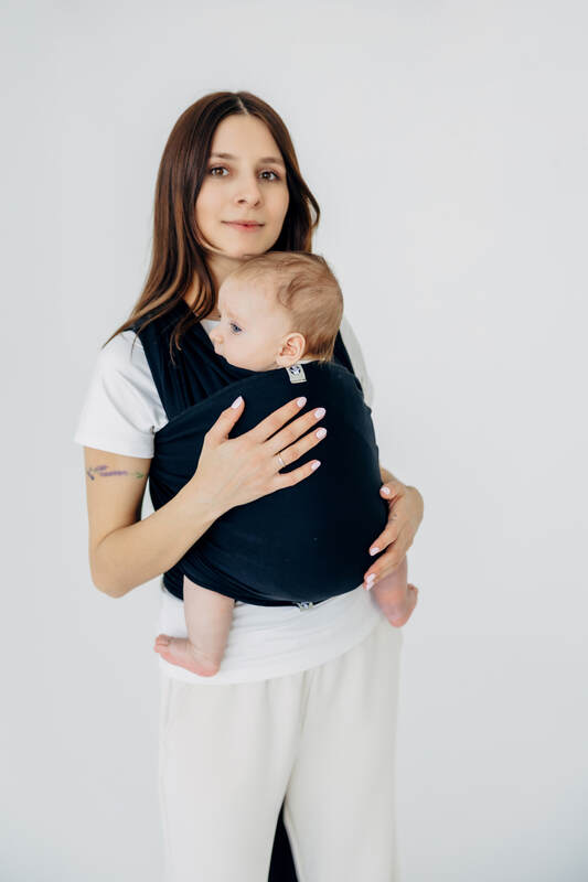 Stretchy/Elastic Baby Sling - Black - standard size 5.0 m (grade B) #babywearing