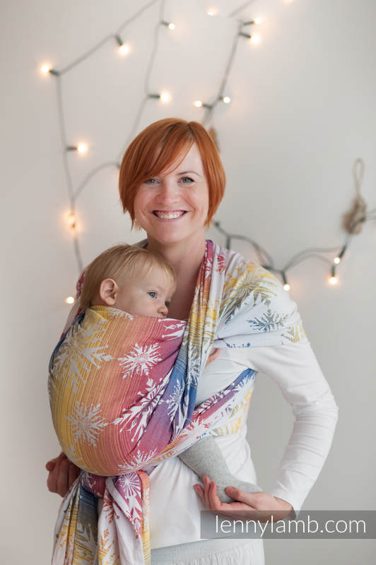 Żakardowa chusta do noszenia dzieci, bawełna - Zimowe Marzenie - rozmiar L (drugi gatunek) #babywearing