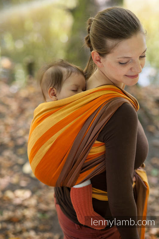 Baby Sling, Broken Twill Weave (100% Cotton) - AUTUMN FANTASY - size XL #babywearing
