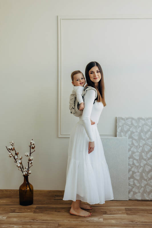 Onbuhimo PRO SAD LennyLamb, talla standard, sarga cruzada (50% algodón, 25% cáñamo, 25% lyocell) - AIRY  #babywearing