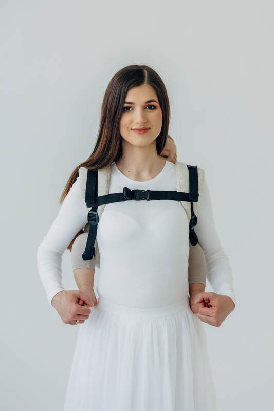 Onbuhimo PRO SAD LennyLamb, talla standard, sarga cruzada (50% algodón, 25% cáñamo, 25% lyocell) - AIRY  #babywearing