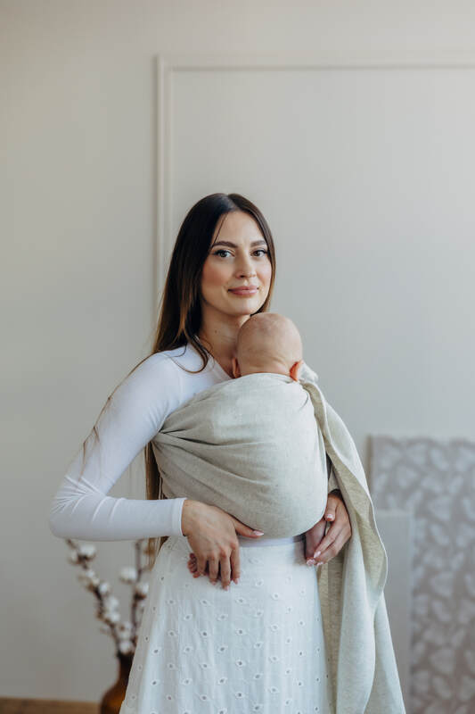 Bandolera de anillas - 50% algodón, 25% cáñamo, 25% lyocell - sarga cruzada - AIRY - standard 1.8m #babywearing