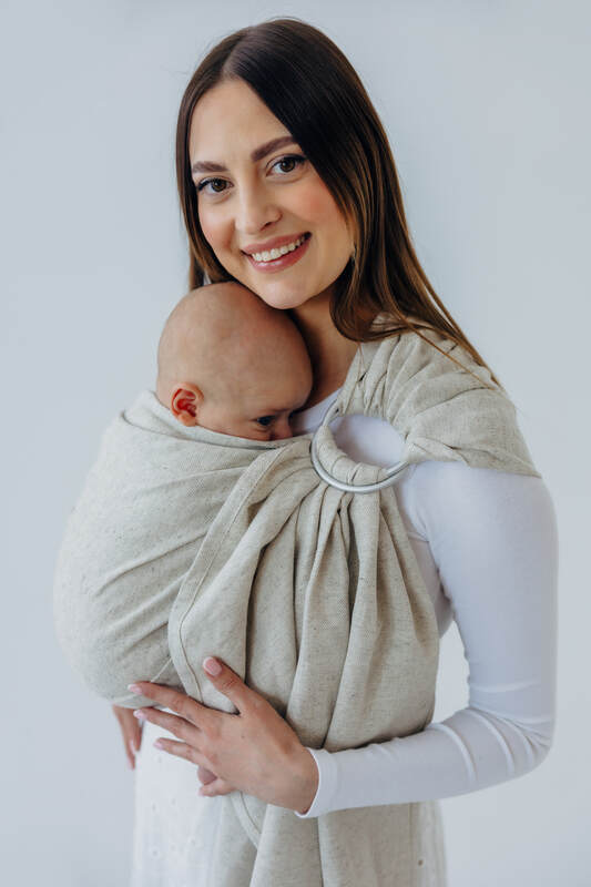 Bandolera de anillas - 50% algodón, 25% cáñamo, 25% lyocell - sarga cruzada - AIRY - standard 1.8m #babywearing