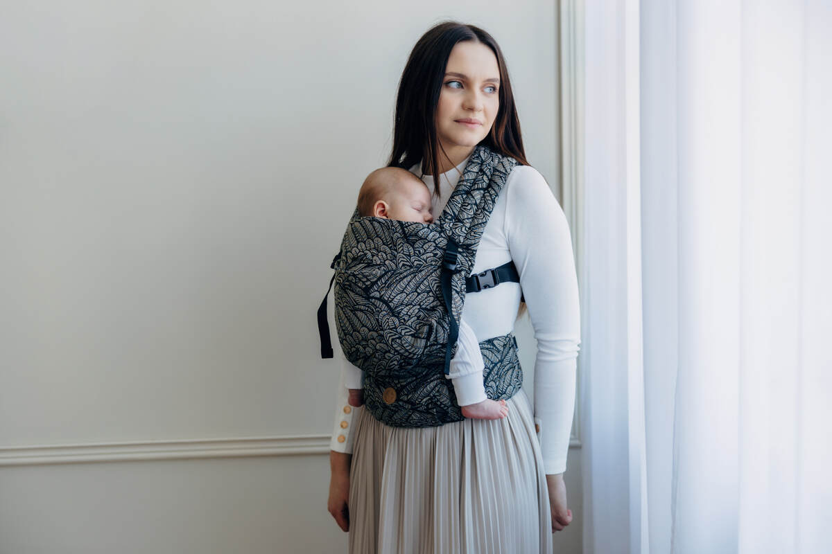 Marsupio LennyLight, misura Standard, tessitura jacquard, 100% cotone - WILD SOUL - COCOON #babywearing