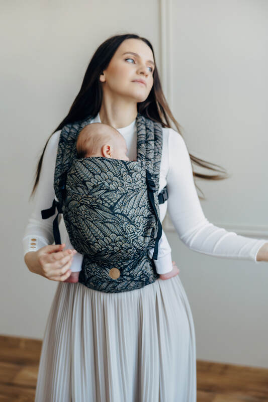 Marsupio LennyLight, misura Standard, tessitura jacquard, 100% cotone - WILD SOUL - COCOON #babywearing