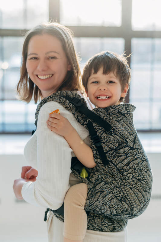 Marsupio LennyPreschool, misura Preschool, tessitura Jacquard, 100% cotone - WILD SOUL - COCOON #babywearing