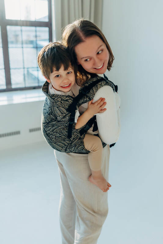 Marsupio LennyPreschool, misura Preschool, tessitura Jacquard, 100% cotone - WILD SOUL - COCOON #babywearing