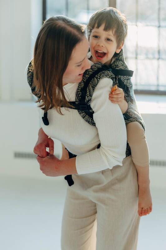 Marsupio LennyPreschool, misura Preschool, tessitura Jacquard, 100% cotone - WILD SOUL - COCOON #babywearing