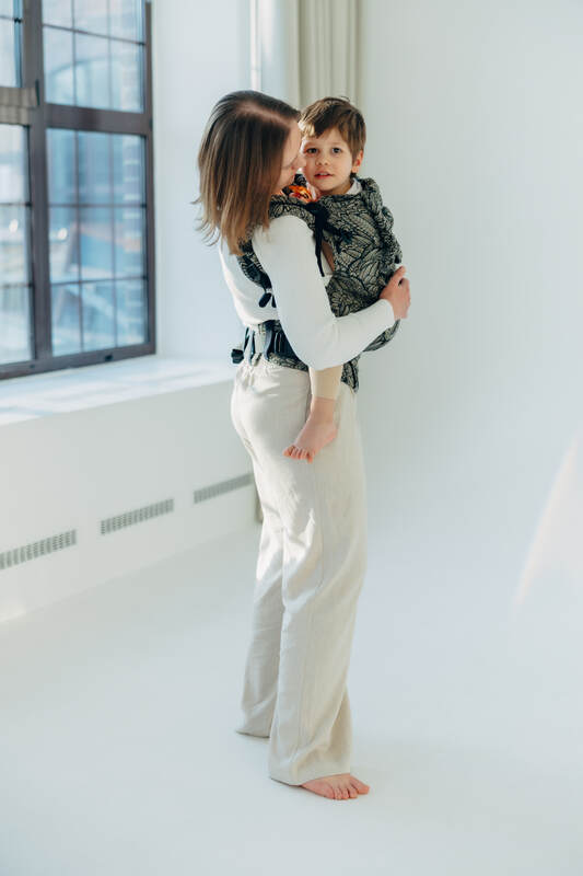 Marsupio LennyPreschool, misura Preschool, tessitura Jacquard, 100% cotone - WILD SOUL - COCOON #babywearing