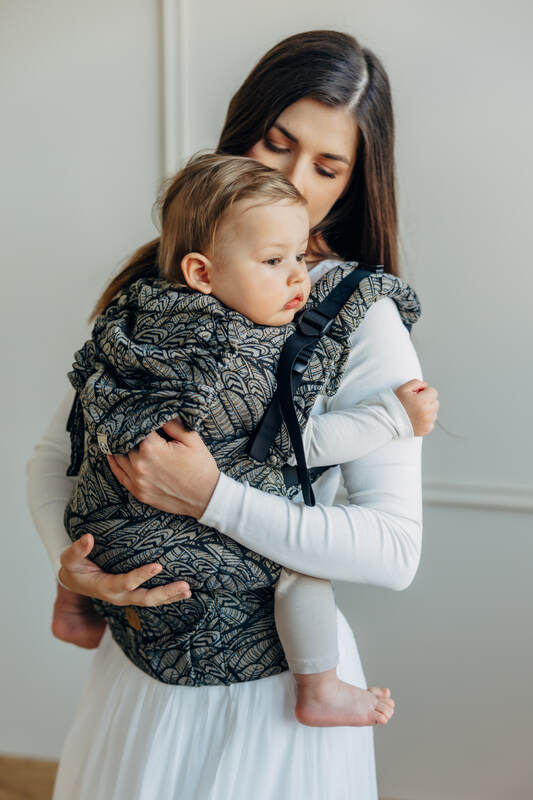 Marsupio LennyUpGrade PRO, misura Standard, tessitura jacquard, 100% cotone - WILD SOUL - COCOON #babywearing
