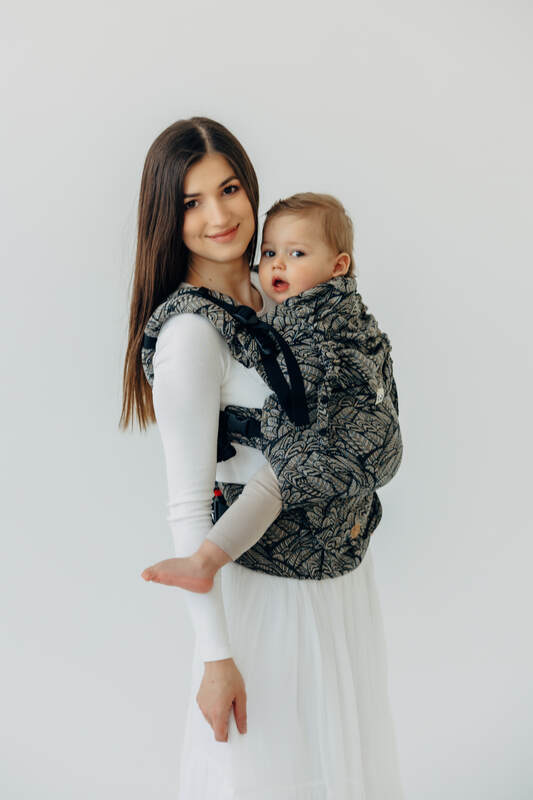 Marsupio LennyUpGrade PRO, misura Standard, tessitura jacquard, 100% cotone - WILD SOUL - COCOON #babywearing