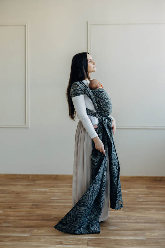 Fascia portabebè, tessitura Jacquard (100% cotone) - WILD SOUL - COCOON - taglia XS #babywearing