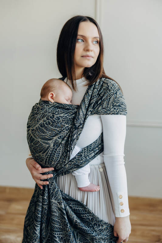 Fascia portabebè, tessitura Jacquard (100% cotone) - WILD SOUL - COCOON - taglia XS #babywearing