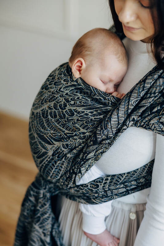 Fascia portabebè, tessitura Jacquard (100% cotone) - WILD SOUL - COCOON - taglia XS #babywearing