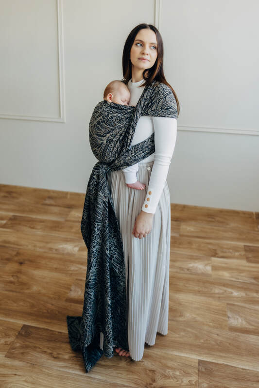 Fascia portabebè, tessitura Jacquard (100% cotone) - WILD SOUL - COCOON - taglia XS #babywearing